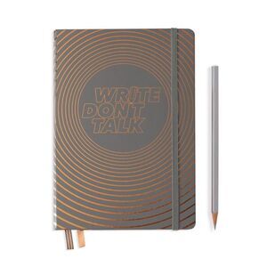 Leuchtturm 1917 Grey Metallic A5 Hardcover Notebook “Write Don't Talk” Limited